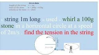 calculate tension in the string