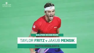 Taylor Fritz v Jakub Mensik | USA v Czechia | 2025 Davis Cup Qualifiers 2R Match Highlights
