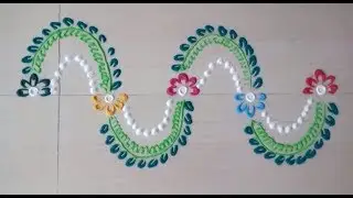 ** Super Easy Colourful Flower Rangoli  **