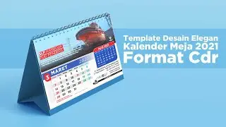 Template Desain Elegan Kalender Meja 2021 Format Cdr