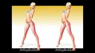 Blonde Bikini in 3D Girl Poser in SBS Stereoscopic