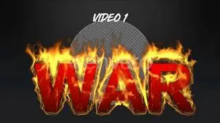 3D War Text On Fire - 2 Pack