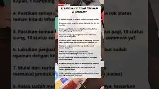 Langkah Closing Setiap Hari Di whatsApp