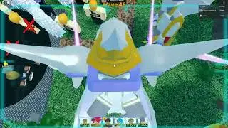Wave 55 on new farm mode !!! 100MIL hp units (so much stuff) all star tower defense