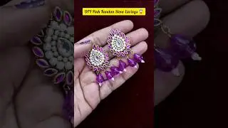 DIY Pink Kundan Earrings 💓 #youtubeshorts #shorts #shortvideo #diy #fashion @CrafterAditi #viral