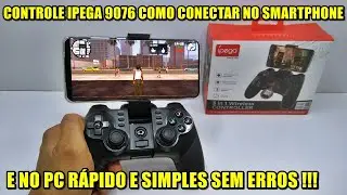 CONTROLE IPEGA 9076 - PASSO A PASSO DE COMO CONECTAR NO SMARTPHONE E NO SEU PC SEM ERROS !!!