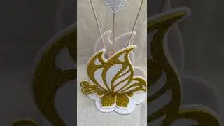 Profumatore farfalla color oro glitter