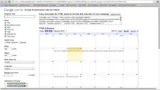 Embedding a Calendar in Weebly