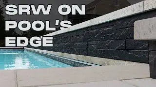 Inground Pool Retaining Wall with Techo-Bloc's Fascia Iconic