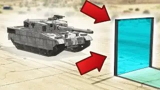 МОЖЕТ СТЕКЛО ОСТАНОВИТЬ ТАНК В GTA 5 ? (ШОК)