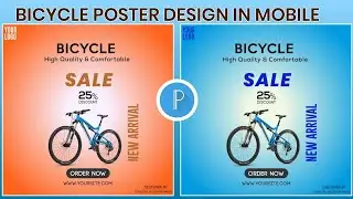 How To Make Poster Design In Mobile | Bicycle Poster Design | Graphics Design