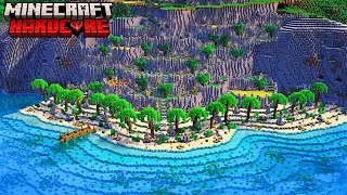 I Built a CUSTOM Beach In REAL Hardcore Minecraft