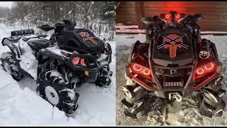ТЕСТ! ATV МОНСТР. 32 Gorilla Silverback tires, рвёт всех на снегу! Гусеницы не нужны!