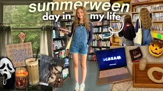 SUMMERWEEN VLOG 🎃🕸️ halloween hunting, early fall shopping, spooky books, baking & cozy movie night!