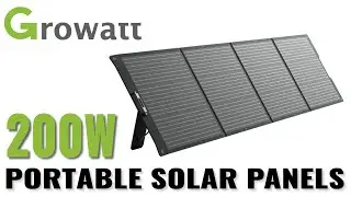 Growatt 200W Portable Solar Panels - Review, Testing & Monitoring Power Produced!