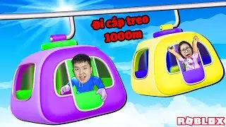 Thi lái cáp treo cao 1000m siêu nguy hiểm, bqThanh và Ốc ai về đích trước? Ai sợ hãi hét to?