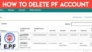 How to Delete PF Service in Telugu | How to delete pf member Id |