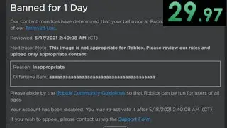 I GOT BANNED AS FAST AS POSSIBLE ON ROBLOX