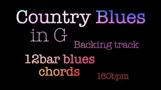 Country Blues G major, 180bpm. Country backing track with 12bar blues chords. Have fun!
