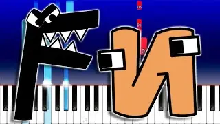 Friday Night Funkin vs Alphabet Lore (FNF MOD)(Piano Tutorial)