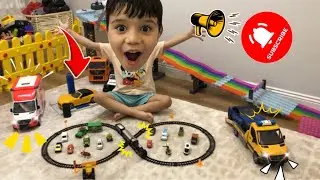 🔴 HOT WHEELS, LIGHT AND SOUND AMBULANCE, POLICE TOW TRUCK and TRAIN SET