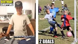 SURPRISE BIRTHDAY SHOPPING SPREE and 2 GOALS WINS PLAYOFF SOCCER GAME!