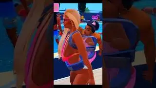 The Sims 4 pool party vibes💦👶🏽