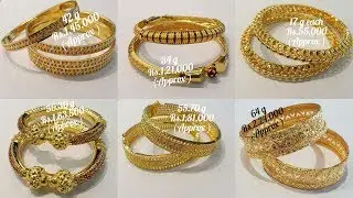 Latest Gold Bangles Design With Weight and Price