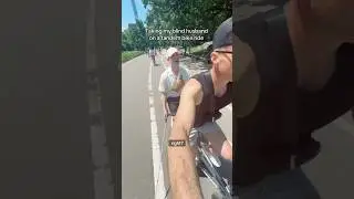 Blind man riding a bike 