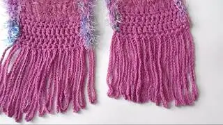 БАХРОМА ДЛЯ ШАРФА КРЮЧКОМ
