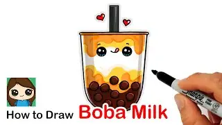 How to Draw a Cup of Boba Milk Cute