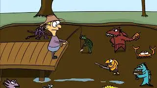 First  Fishing  (Funny Cartoon Animation )(Clip Studio Paint)