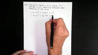 Writing the Equation of a Circle Given the Center and a Point on the Circle - Geometry