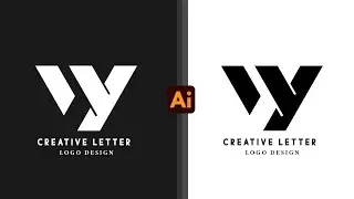 WY Letter Logo Design || Adobeillustrator Logo Design || Typography Logo #Design#tutorials#video