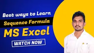 Sequence Function in Excel | Excel me Sequence formula Kese Lagye