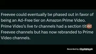 Freevee might be gone after all?