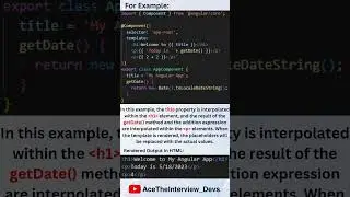 What is interpolation in Angular? 🤔 Angular Interview Q&A 