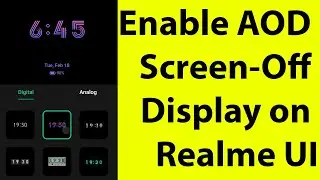 How to Enable Always on display Screen-Off Display on Realme UI