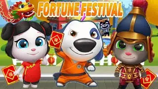 Talking Tom Gold Run Fortune Festival Event General Tom vs Lucky Angela vs Kung Fu Hank GAMEPLAY