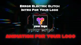 Glitch logo stinger animation - for your video channel - make your logo reveal from the electroni...
