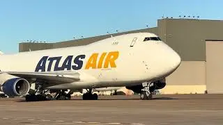 Atlas Air🇺🇸 747 Cargo Engine Startup 