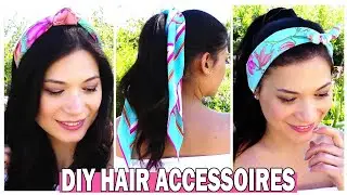 3 DIY TRENDY HAIR ACCESSORIES USING AN OLD SCARF I Easy NO SEW Hair Accessories for Cheap I Recycle