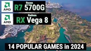 Ryzen 7 5700G + Vega 8 iGPU vs 14 GAMES in 2024