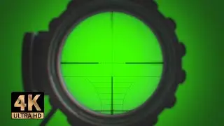 FREE Call of Duty SNIPER SCOPE 4K Realistic Green Screen Chromakey COD نطاق قناص تعيين