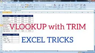 How to use VLOOKUP with TRIM in excel | Excel Tricks | Vlookup | Trim