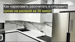 Нарисовал и отправил на раскрой кухню за 30 минут