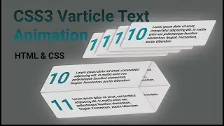 Create 3D CSS Vertical Text Animation using html & css || CSS text Animation