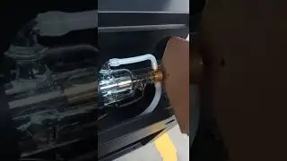 Проверка лазерной трубки на аппарате лазерной резки (китаец)