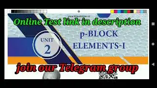 12th Chemistry p Block elements-I One Mark Test online/#sdacademy