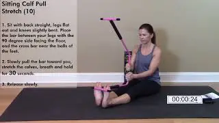 Shape Stretch Flexibility Exercise #10 Sitting calf pull stretch
